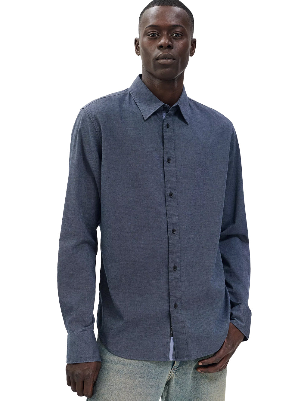 Tomlin Stretch Dobby Shirt Sharkblu