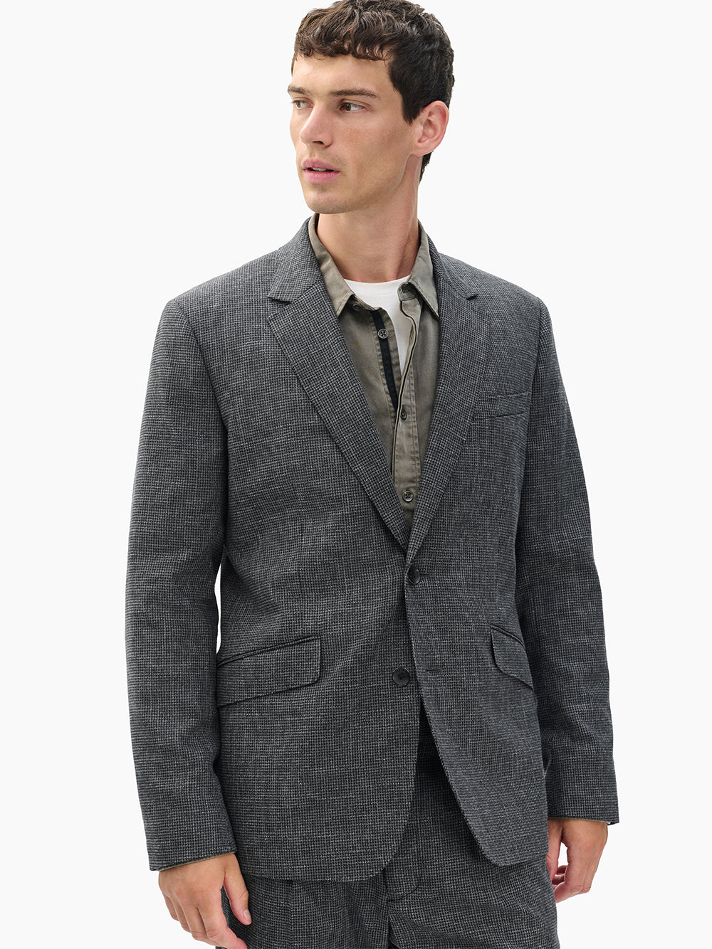 Butler Houndstooth Blazer (Black Gray)