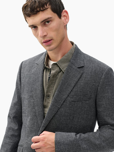 Butler Houndstooth Blazer (Black Gray)