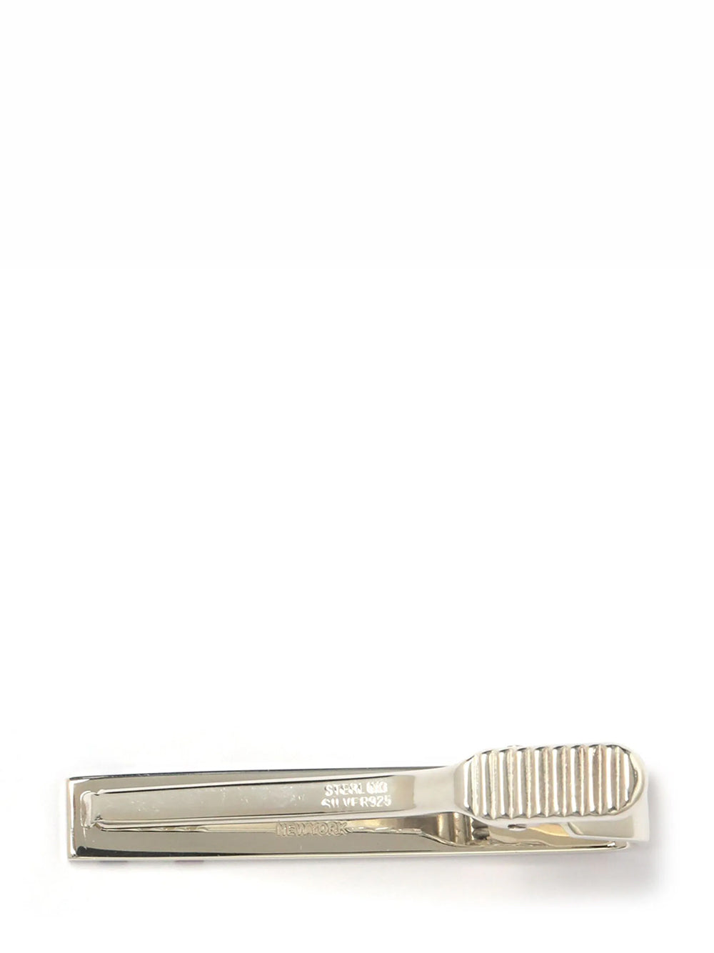 RWB-Stripe Sterling-Silver Tie Bar (White)