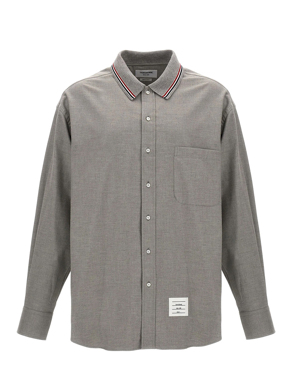 RWB Stripe Print Flannel Shirt (Medium Grey)