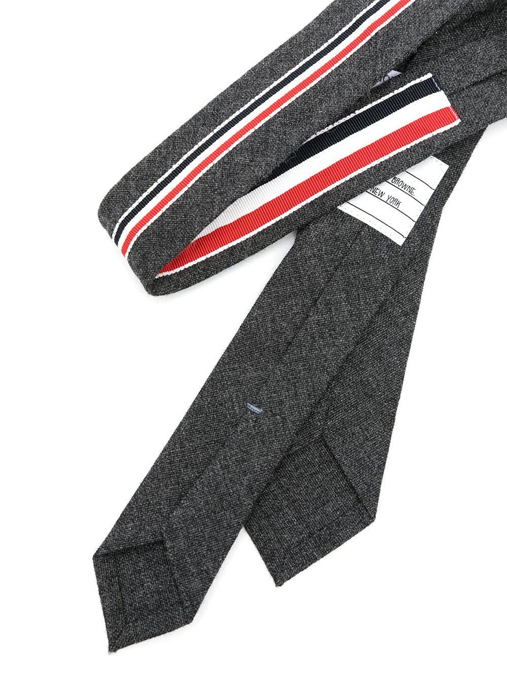 RWB Stripe Wool Tie (Dark Grey)