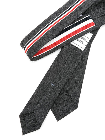 RWB Stripe Wool Tie (Dark Grey)