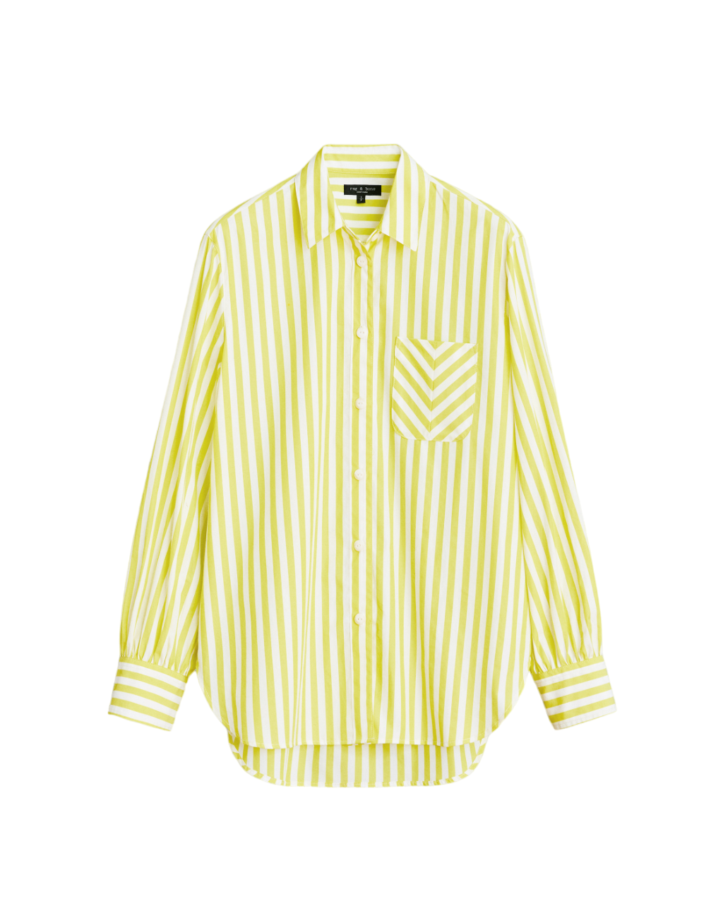 Maxine Button Down Shirt FRESH LIME STRIPE