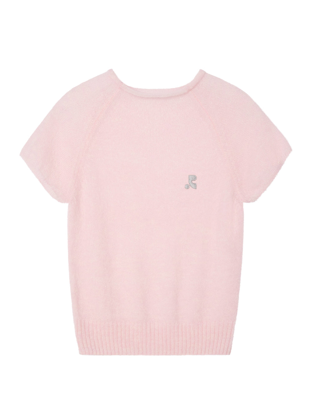 Raglan Half Sleeve Knit Top (Pink)