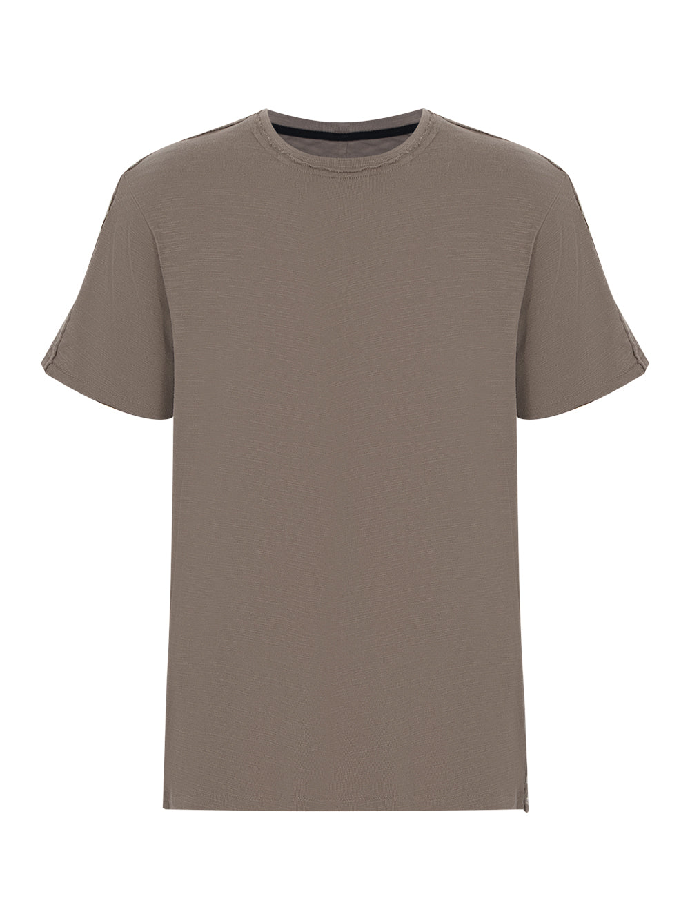 Raw Edge Flame Short Sleeve Tee (Brown)