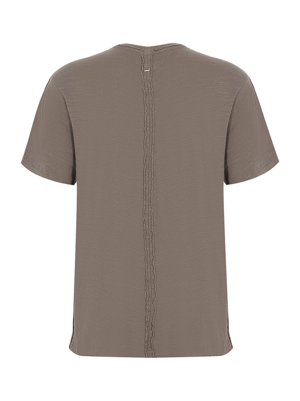 Raw Edge Flame Short Sleeve Tee (Brown)
