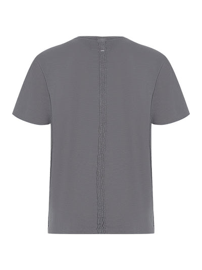 Raw Edge Flame Short Sleeve Tee (Smoke Grey)