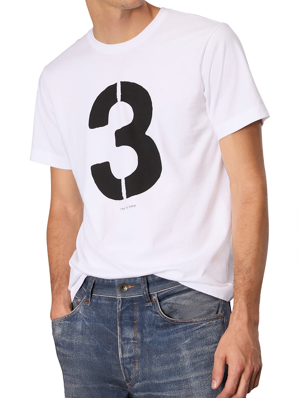 Rb Number 3 Tee (Washed White)