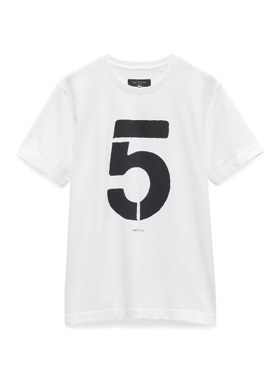 Rb Number 5 Tee (Washed White)