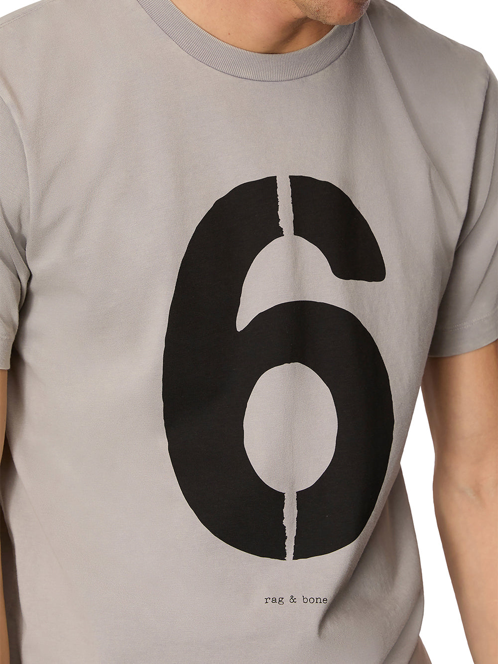 Rb Number 6 Tee (Washed Grey)