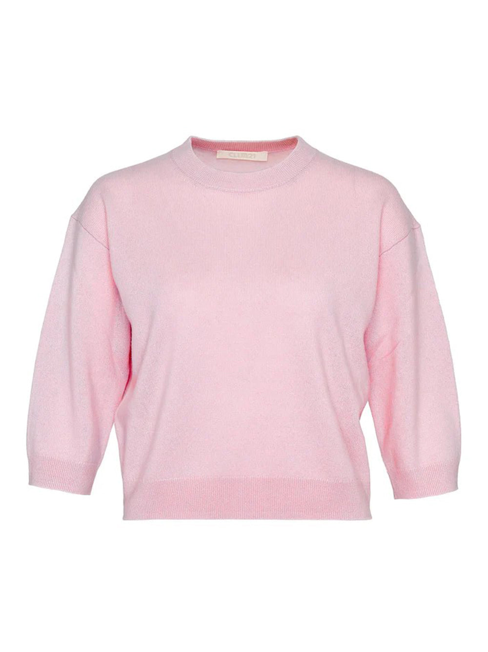 Recycled Cashmere Crew Cropped (Pink Blush)