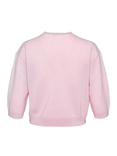 Recycled Cashmere Crew Cropped (Pink Blush)