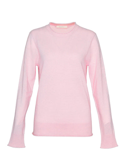 Recycled Cashmere Crewneck Sweater (Pink Blush)