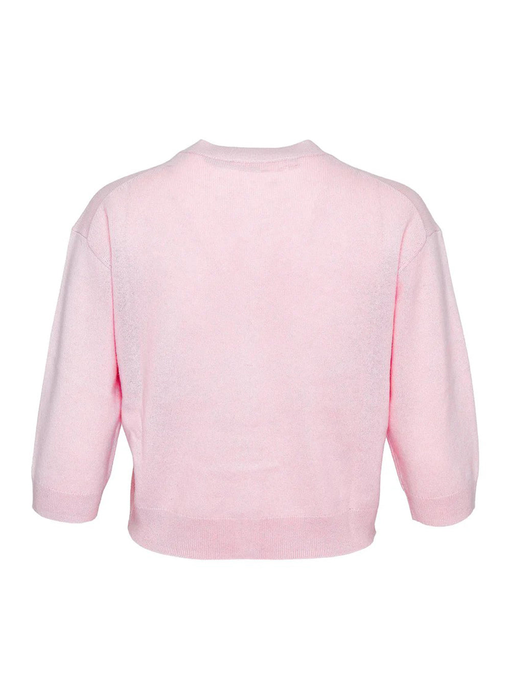 Recycled Cashmere Cropped Cardigan (Pink Blush)