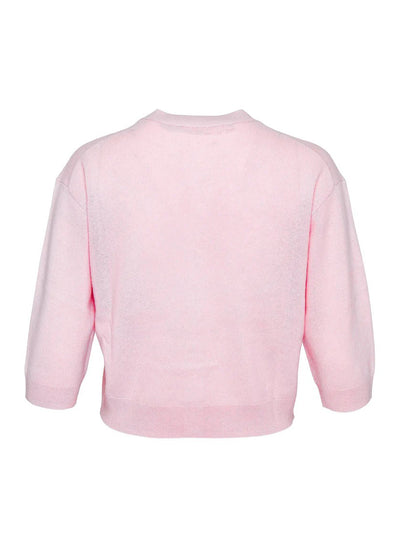 Recycled Cashmere Cropped Cardigan (Pink Blush)