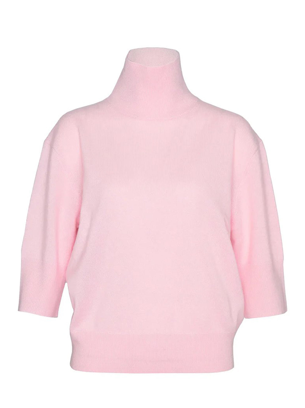 Recycled Cashmere Turtleneck Sweater (Pink Blush)