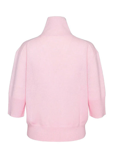 Recycled Cashmere Turtleneck Sweater (Pink Blush)