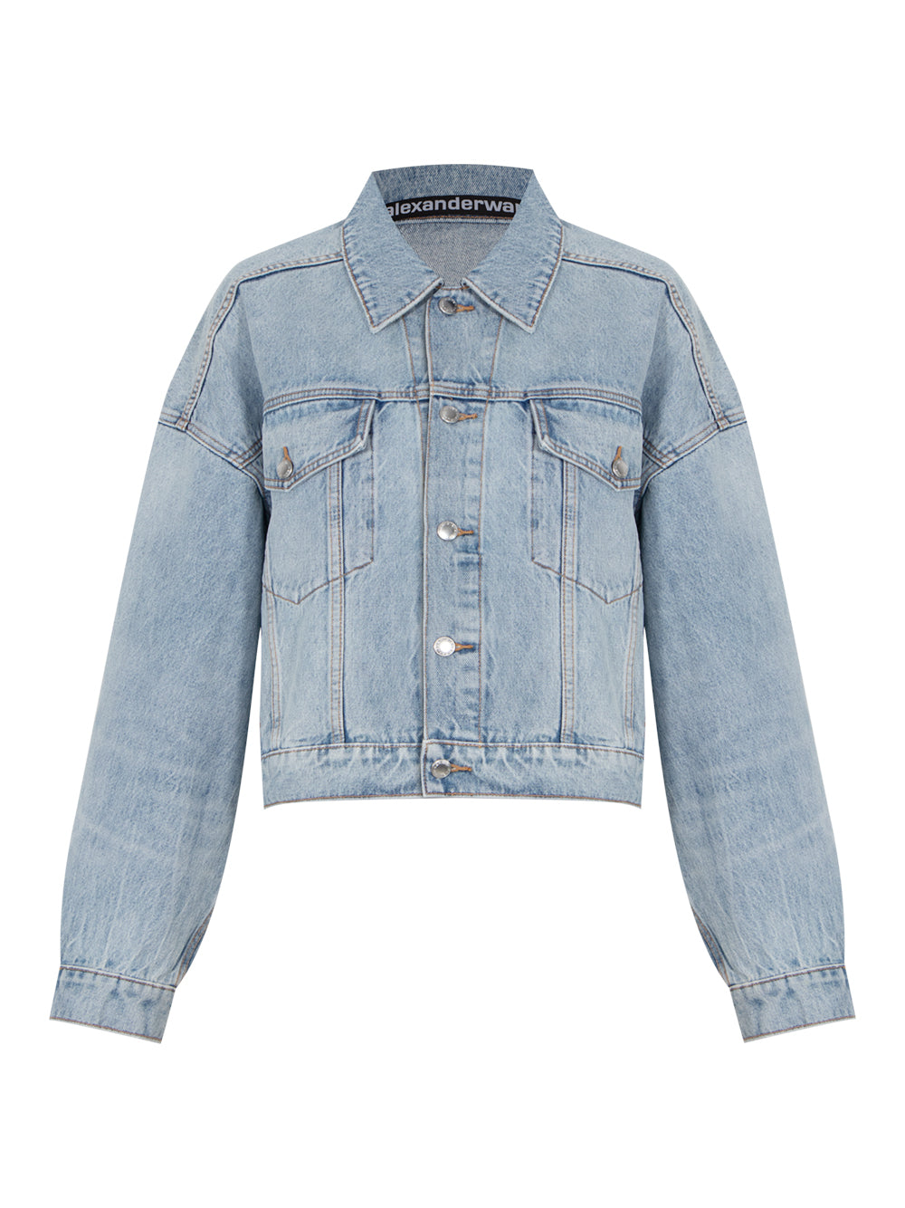 Regen Indigo Denim Clip Trucker Jacket (Vintage Bleach Blue)
