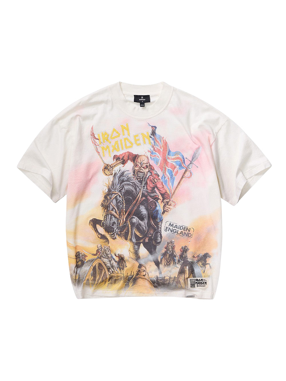 Represent X Iron Maiden Steed T-Shirt (Flat White)