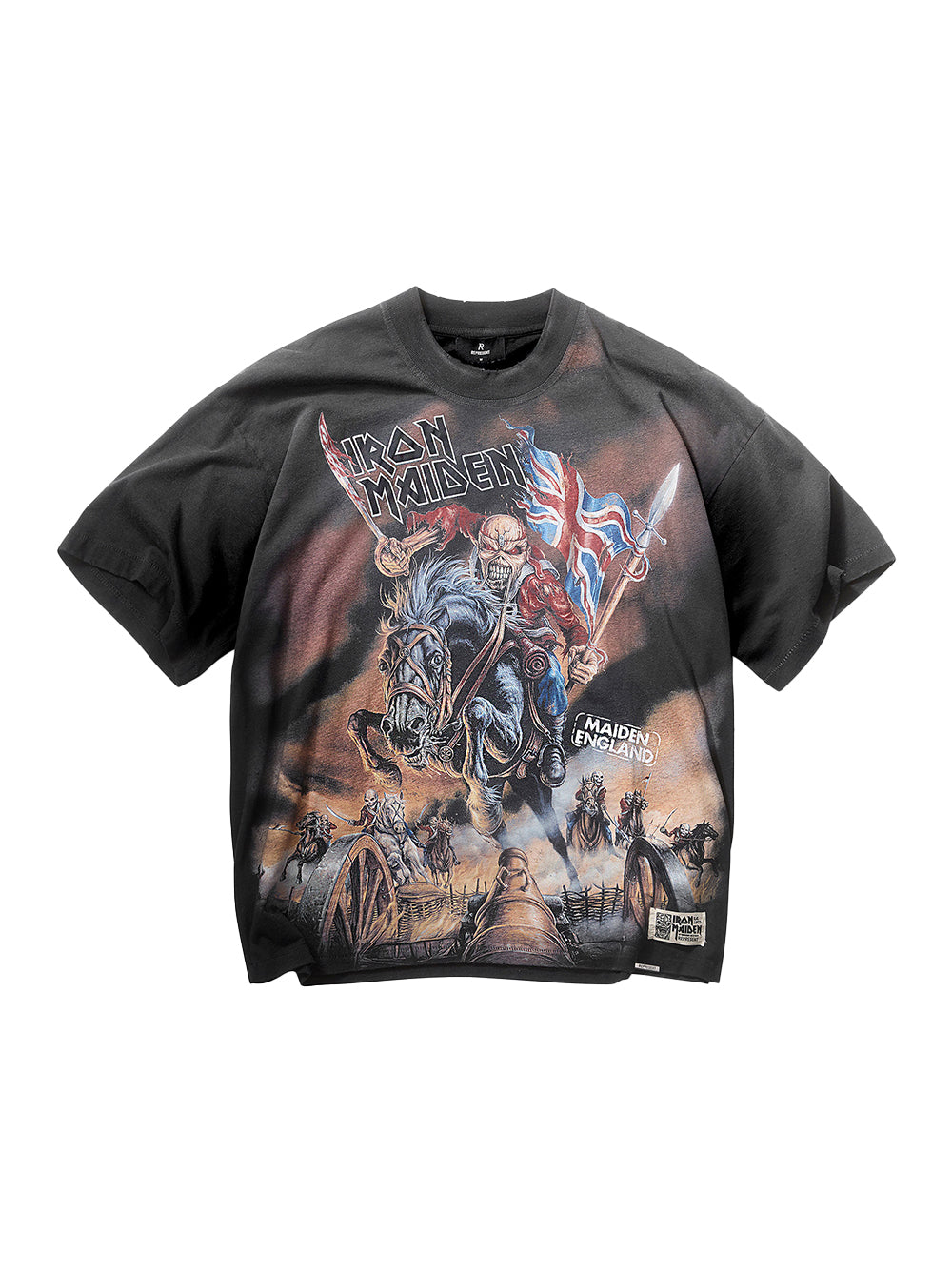 Represent X Iron Maiden Steed T-Shirt (Stained Black)