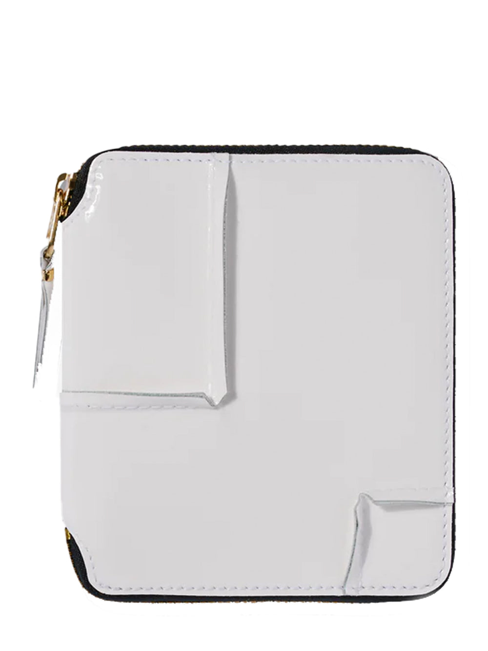 Reversed Hem Full Zip Around Wallet (White)