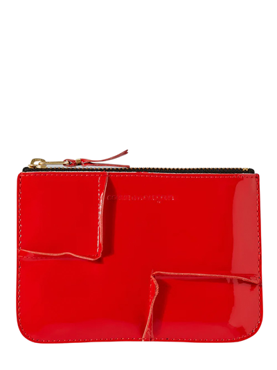 Reversed Hem Zip Pouch (Red)