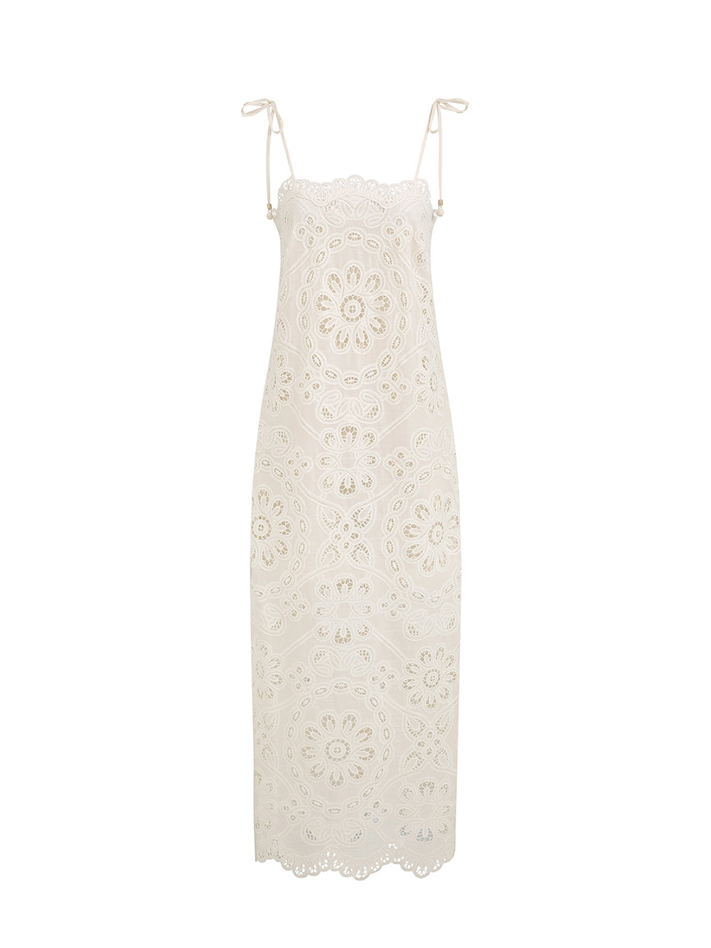 Rhiannon Embroidered Dress (Ivory)