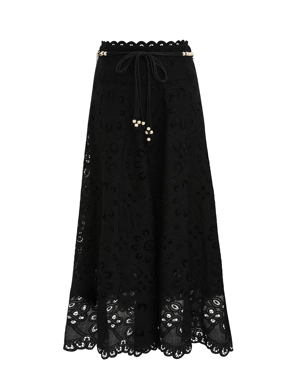 Rhiannon Embroidered Skirt (Black)