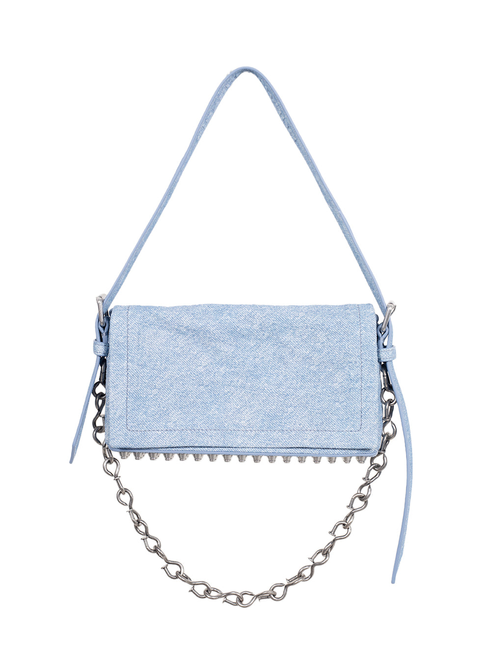 Ricco Crushed Flap Bag Leather Slim (Blue)