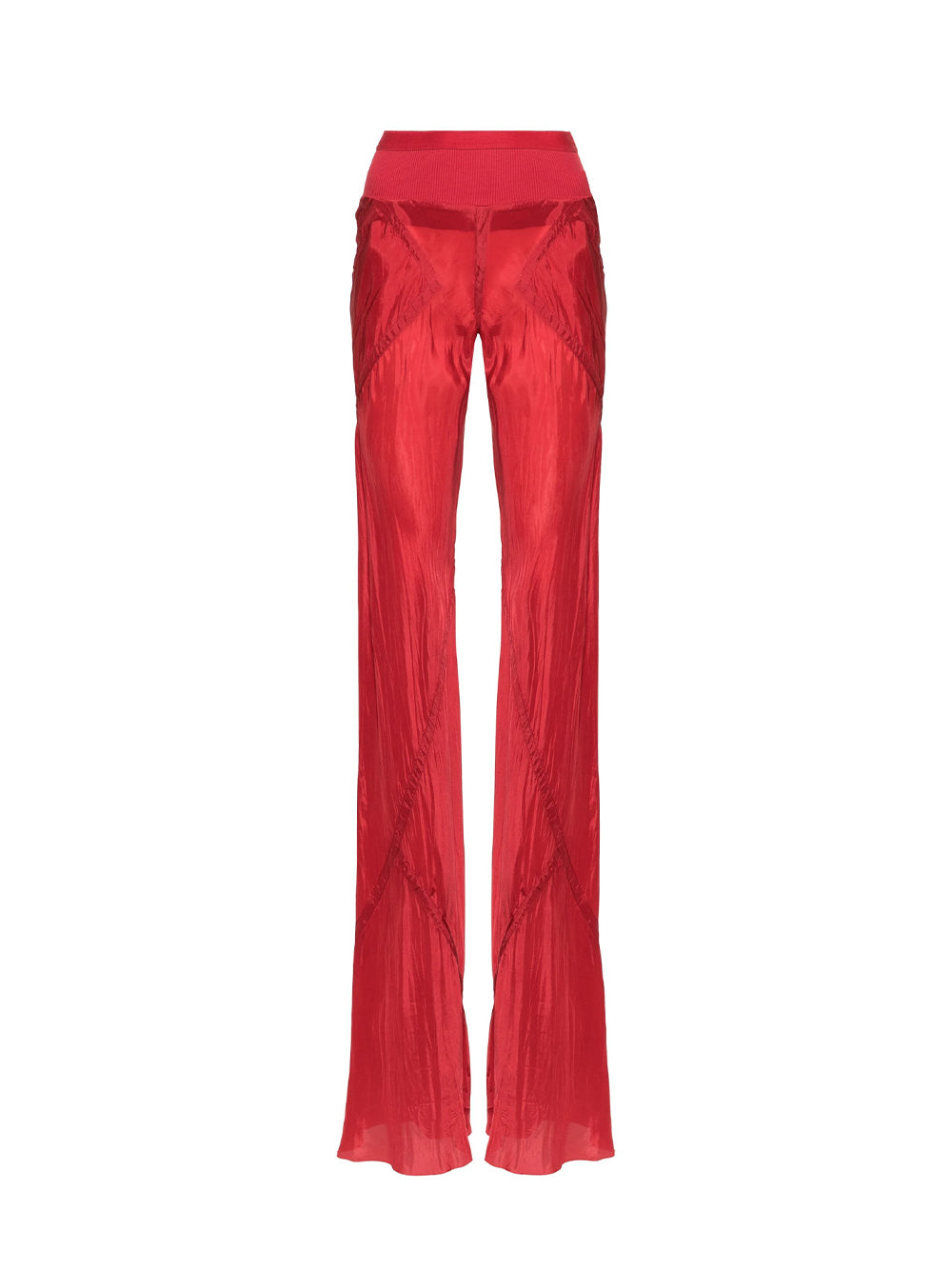 Textured Straight Trousers (Cardinal Red)