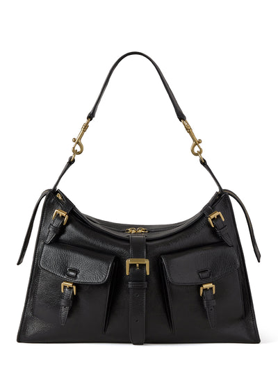 Roxanne Shoulder (High Shine Leather Black)