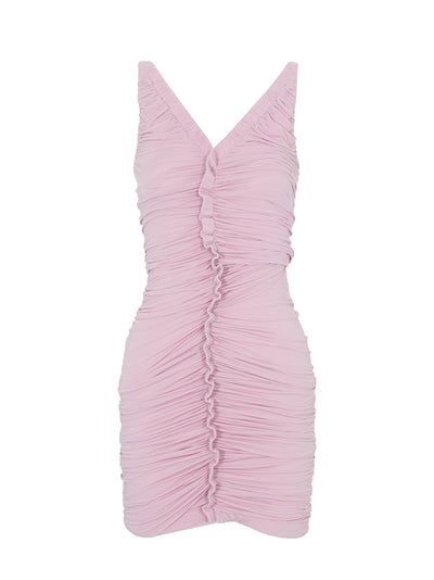 Ruched Tank Mini Dress (Pink Chalk)