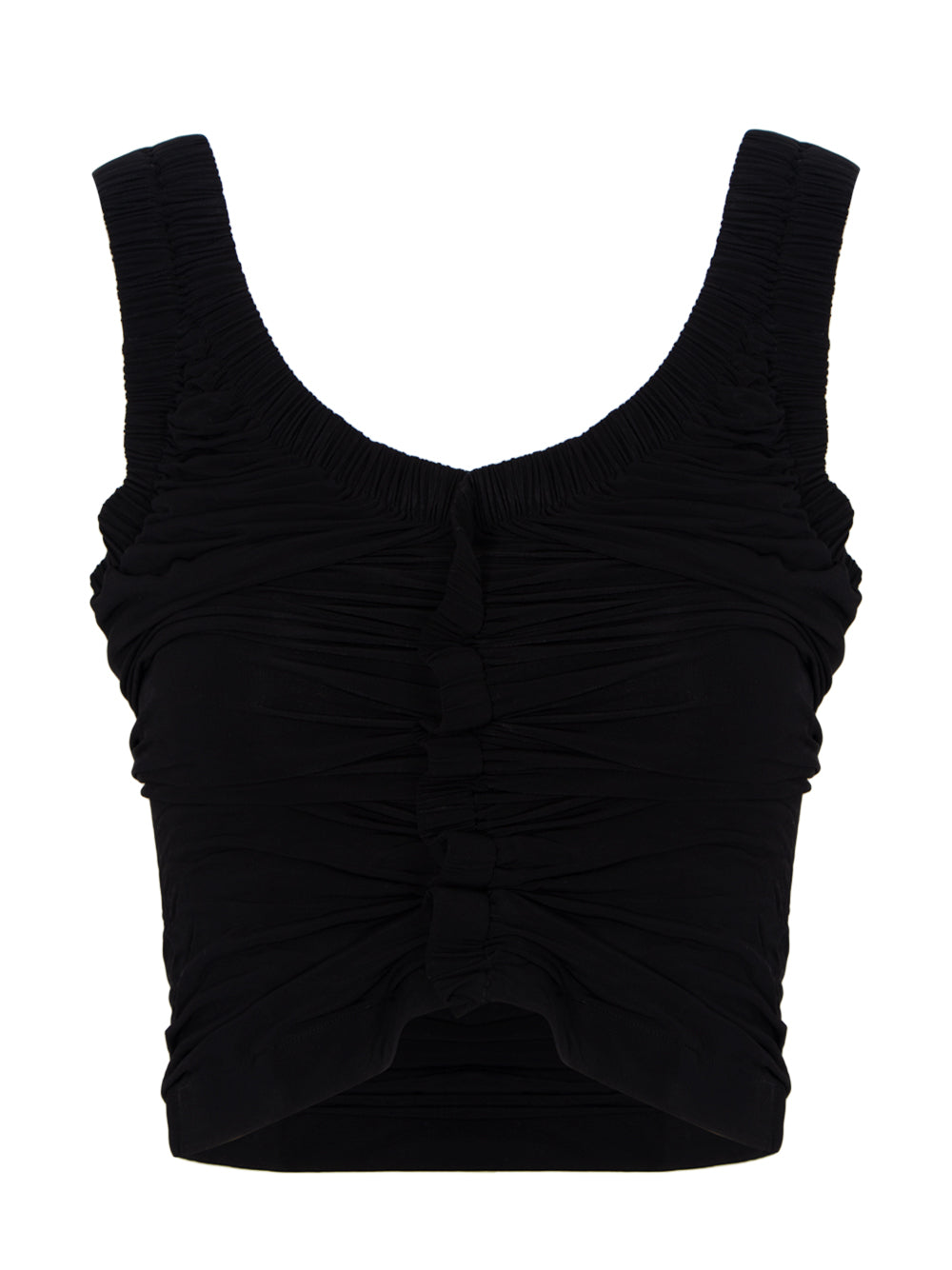 Ruched Tank Top (Black)