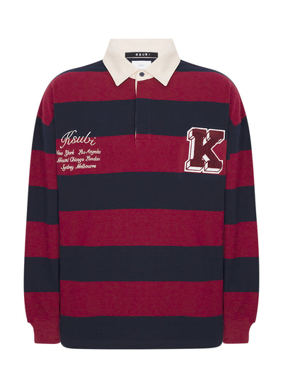 Rugged Rugby Jersey Fire Fade (Burgundy)