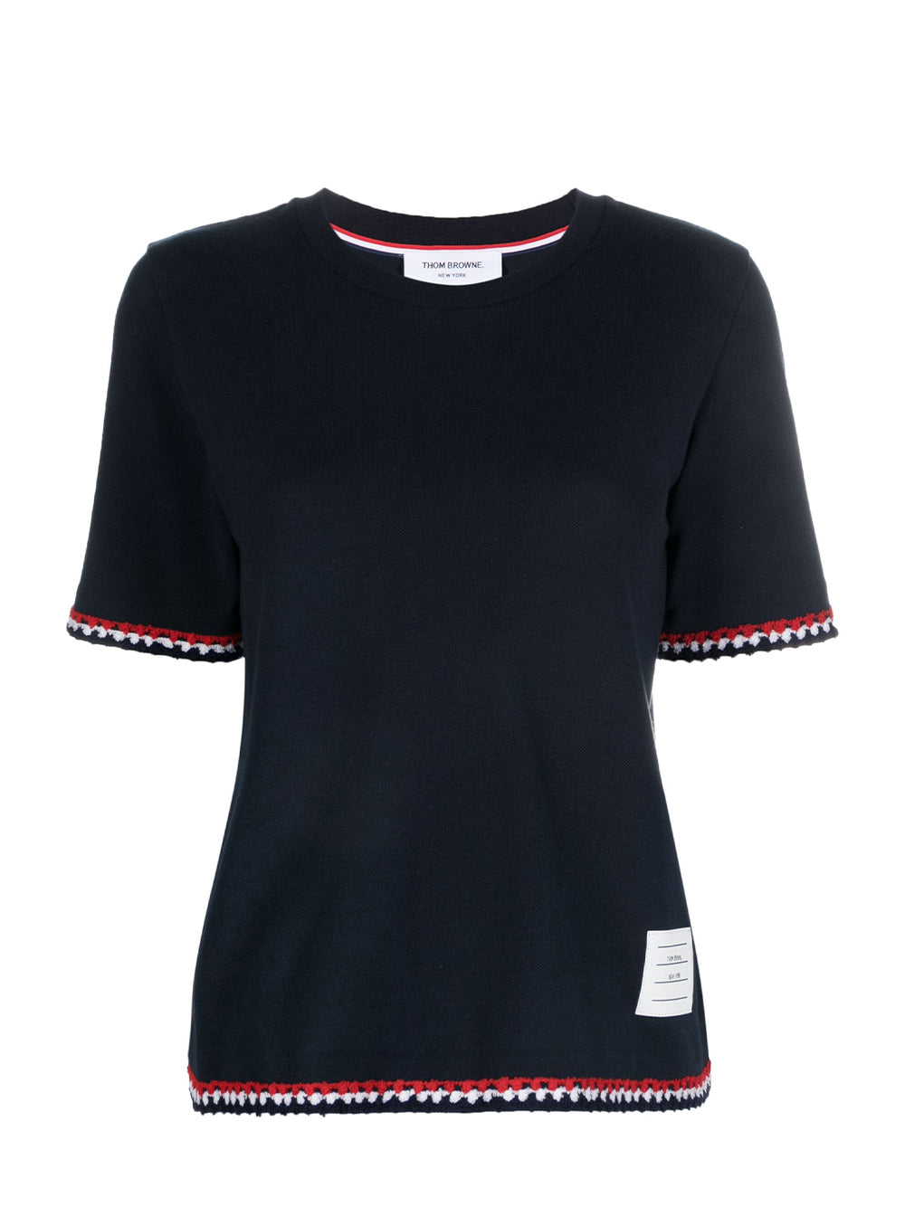 Rwb-Stripe Cotton T-Shirt (Navy)
