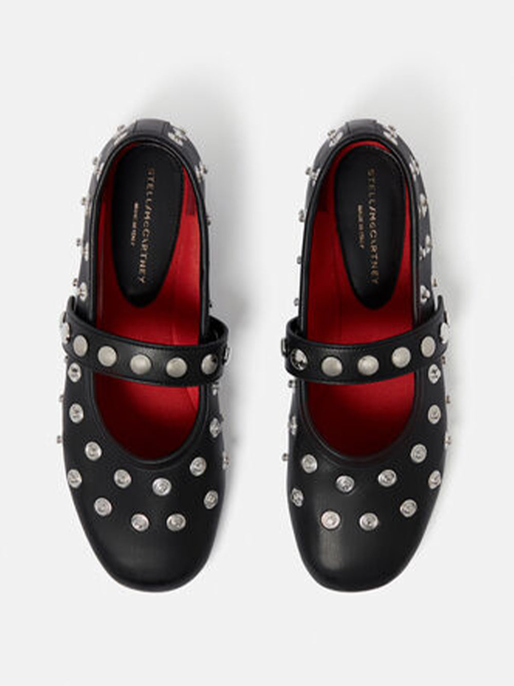 Ryder Popper-Studded Ballet Flats (Black)