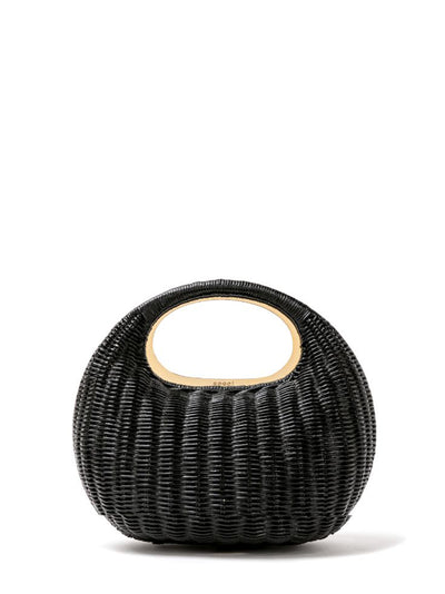 Ratan Round Bag Black