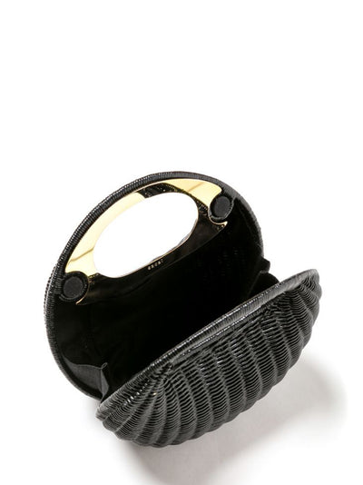 Ratan Round Bag Black