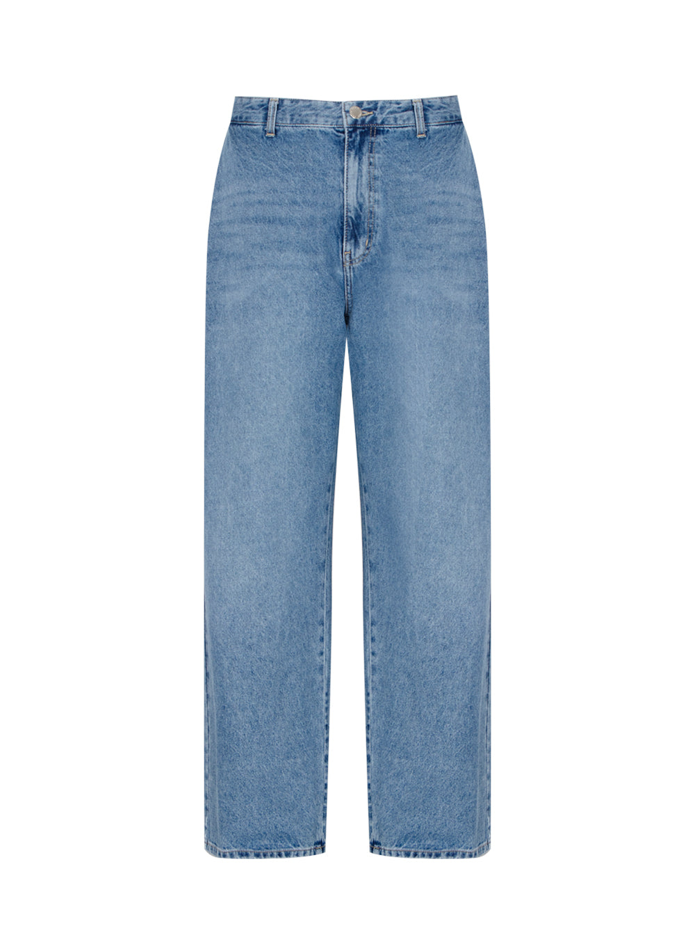 Side Folding Denim Pants Blue