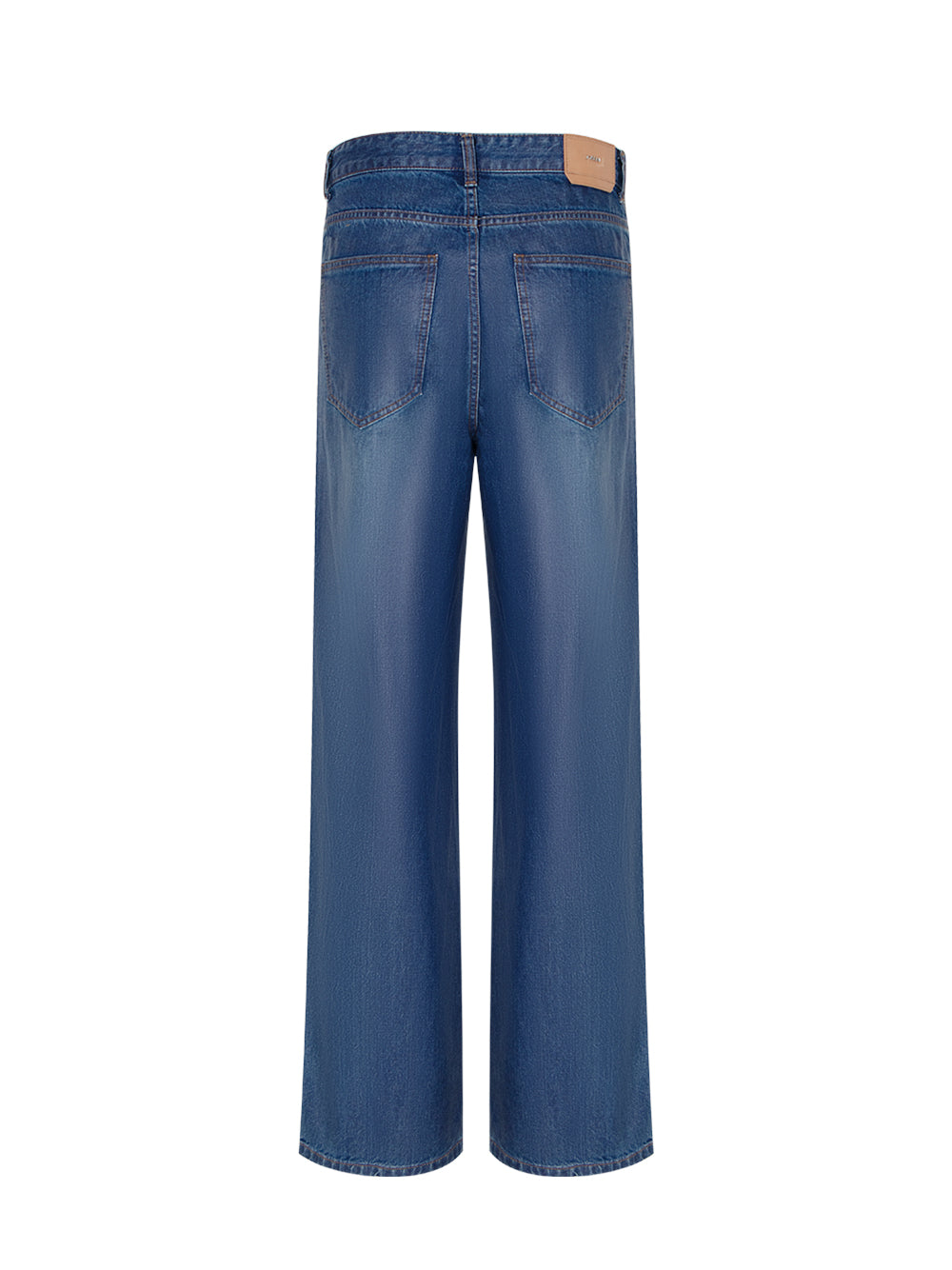 Coated Denim Pants Blue