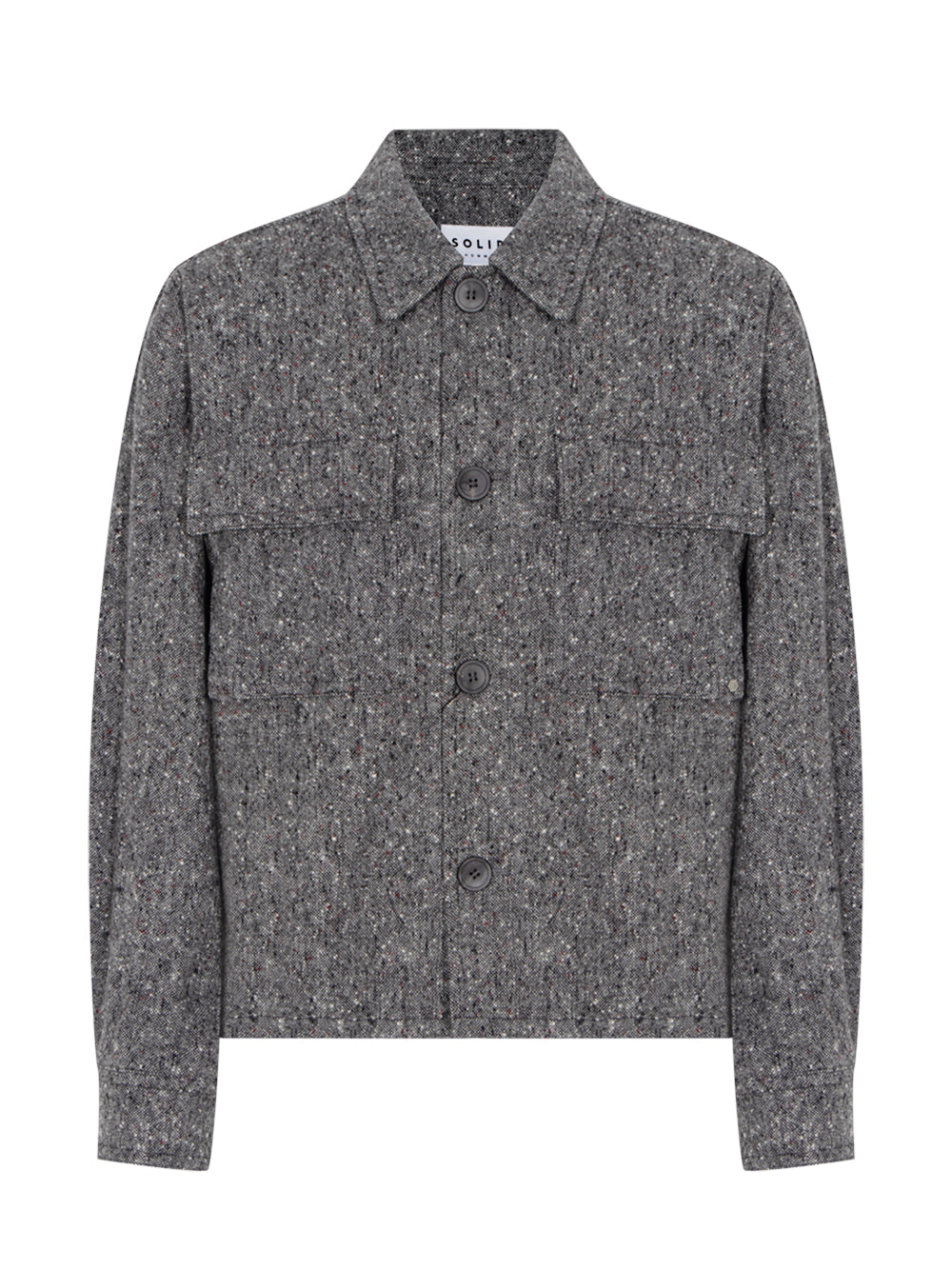 Rough Texture Outer Shirt Grey