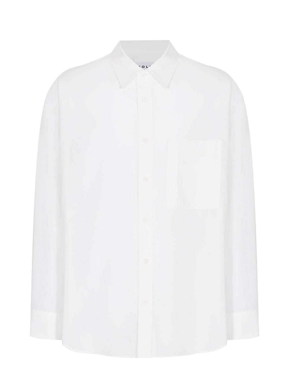 Pocket Detail Over Shirt White