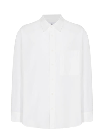 Pocket Detail Over Shirt White