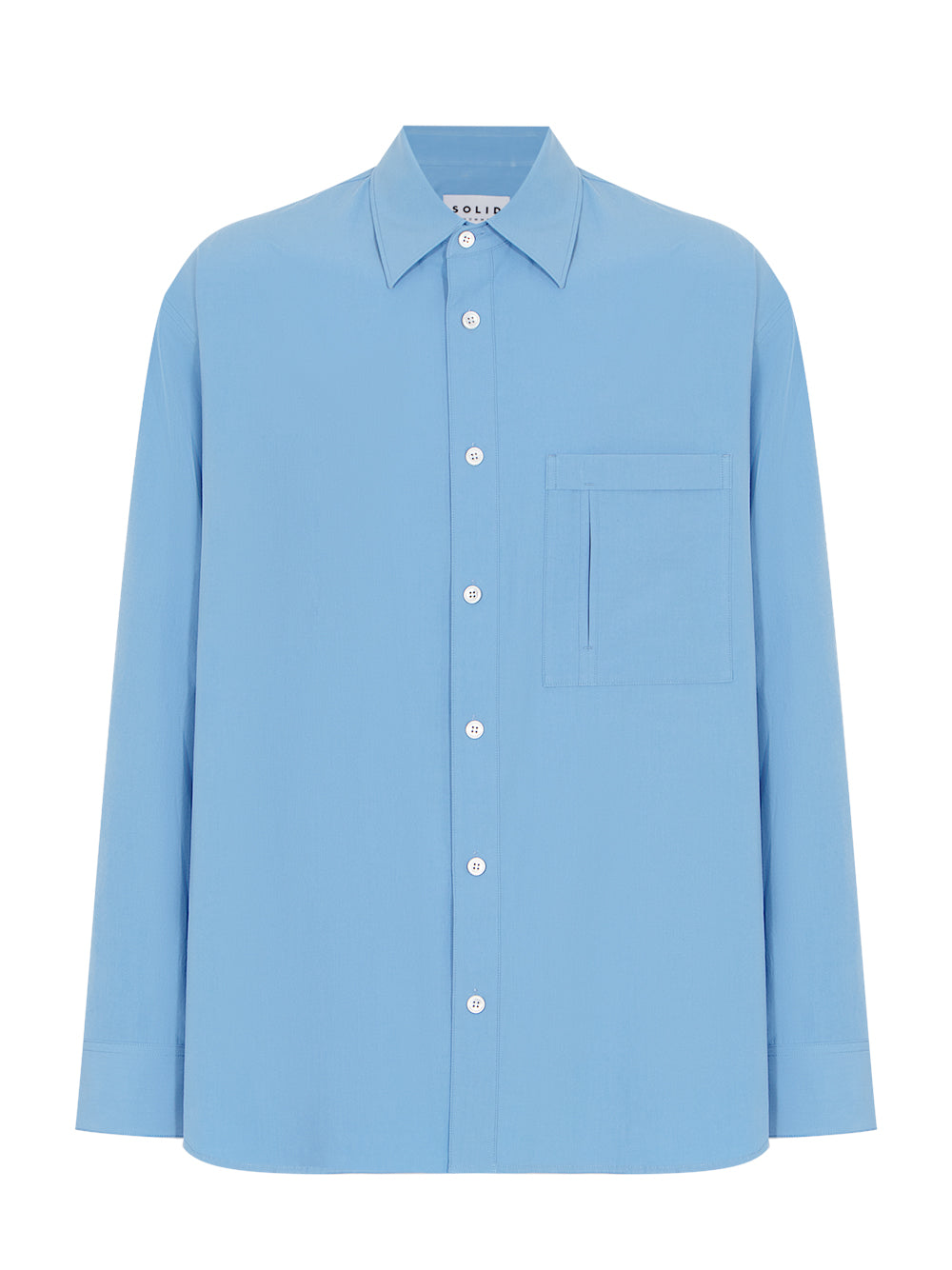 Pocket Detail Over Shirt Blue