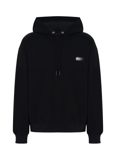 Soft Gradient Back Logo Hoodie Black