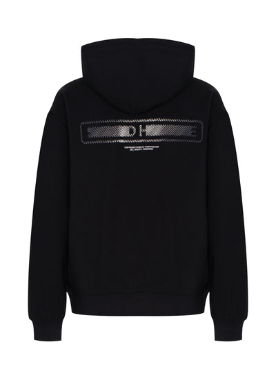 Soft Gradient Back Logo Hoodie Black