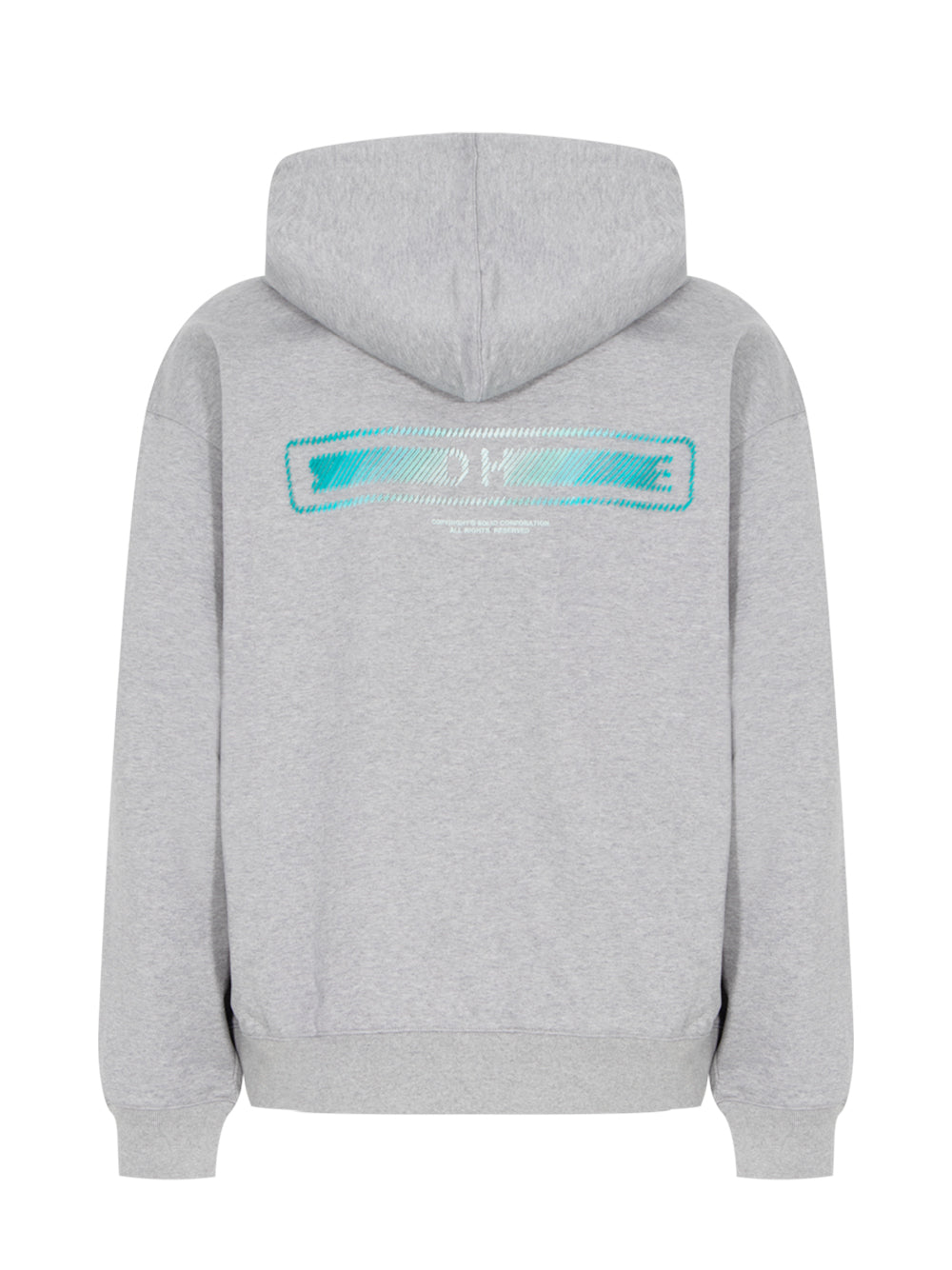 Soft Gradient Back Logo Hoodie Grey