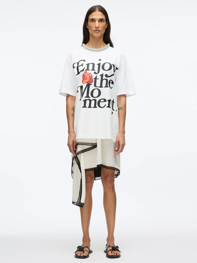 Enjoy The Moment Embellished Tee (White Multi)