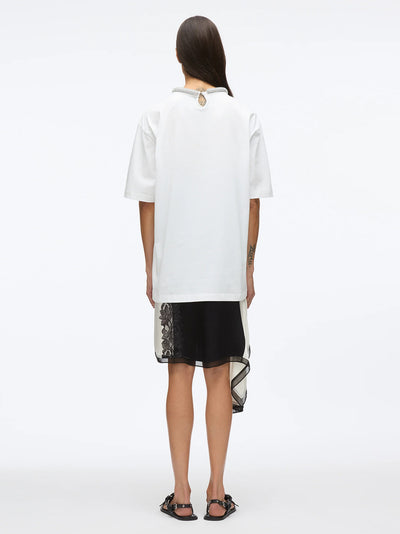 Enjoy The Moment Embellished Tee (White Multi)